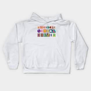 Legendary Cereal Killer Graphic Ransom Note Kids Hoodie